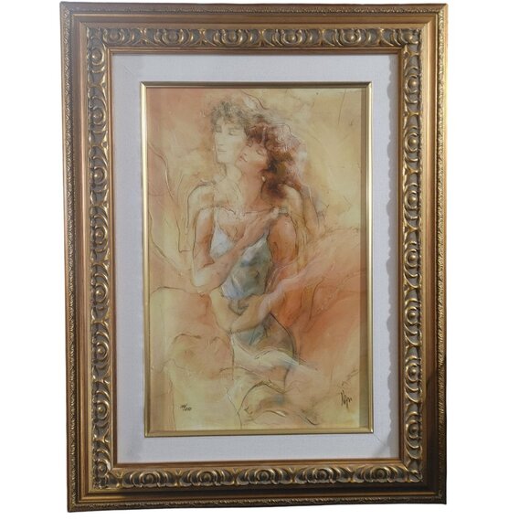 Peter Nixon Art Large Giclée Vintage Framed Signed Encircled II Ornate Frame HTF - Picture 7 of 14